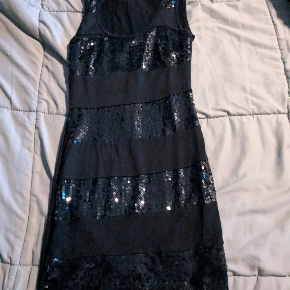 Elegant Black Sequin Dress
